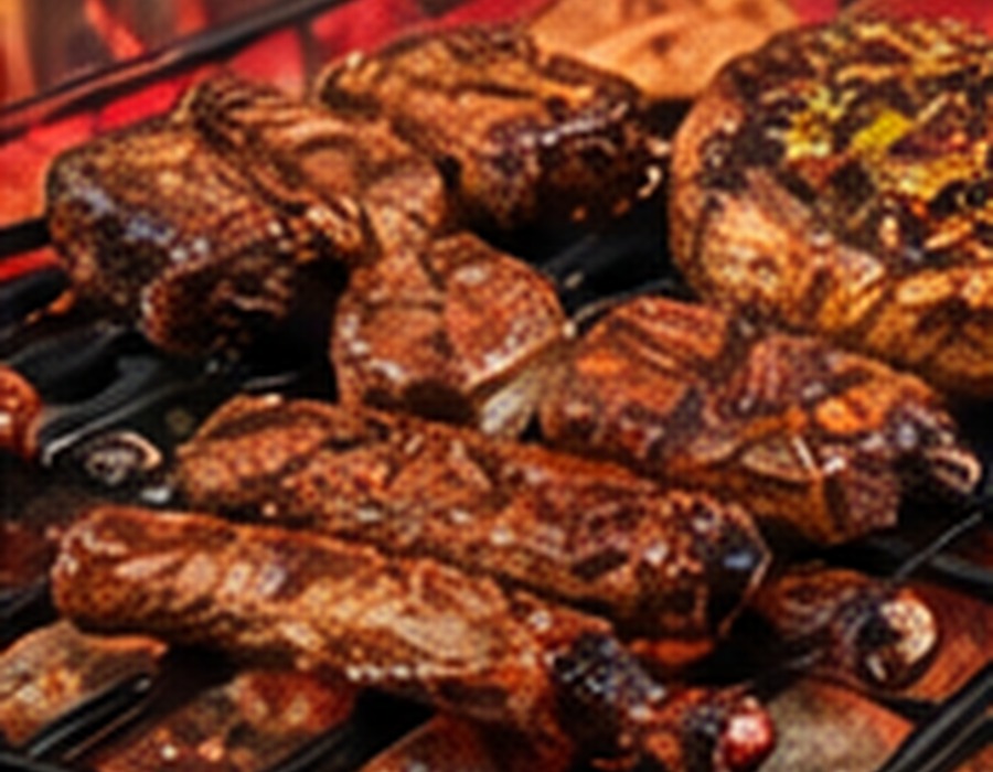Grilled meat platter